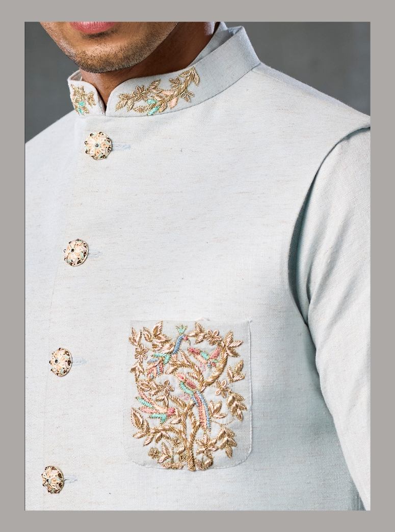 PASTEL ICE BLUE HAND CRAFTED 